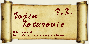 Vojin Koturović vizit kartica